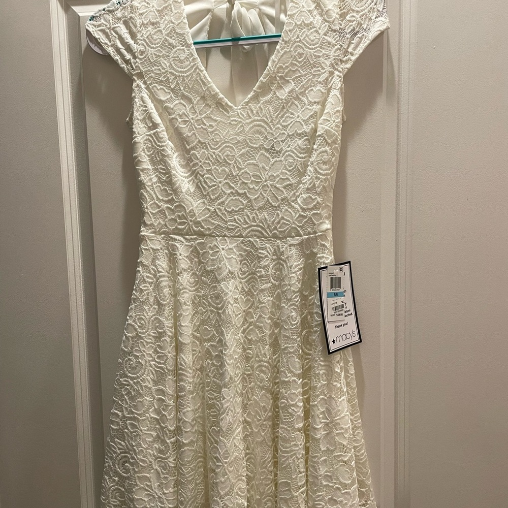 B Darlin Ivory Lace Dress
